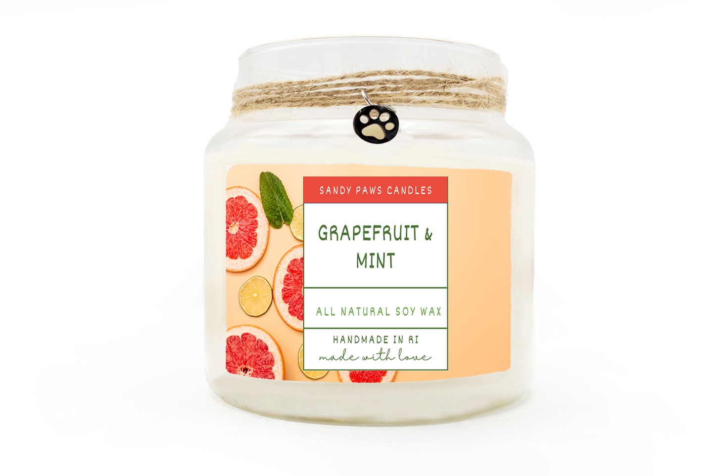 Grapefruit & Mint Soy Wax Candle