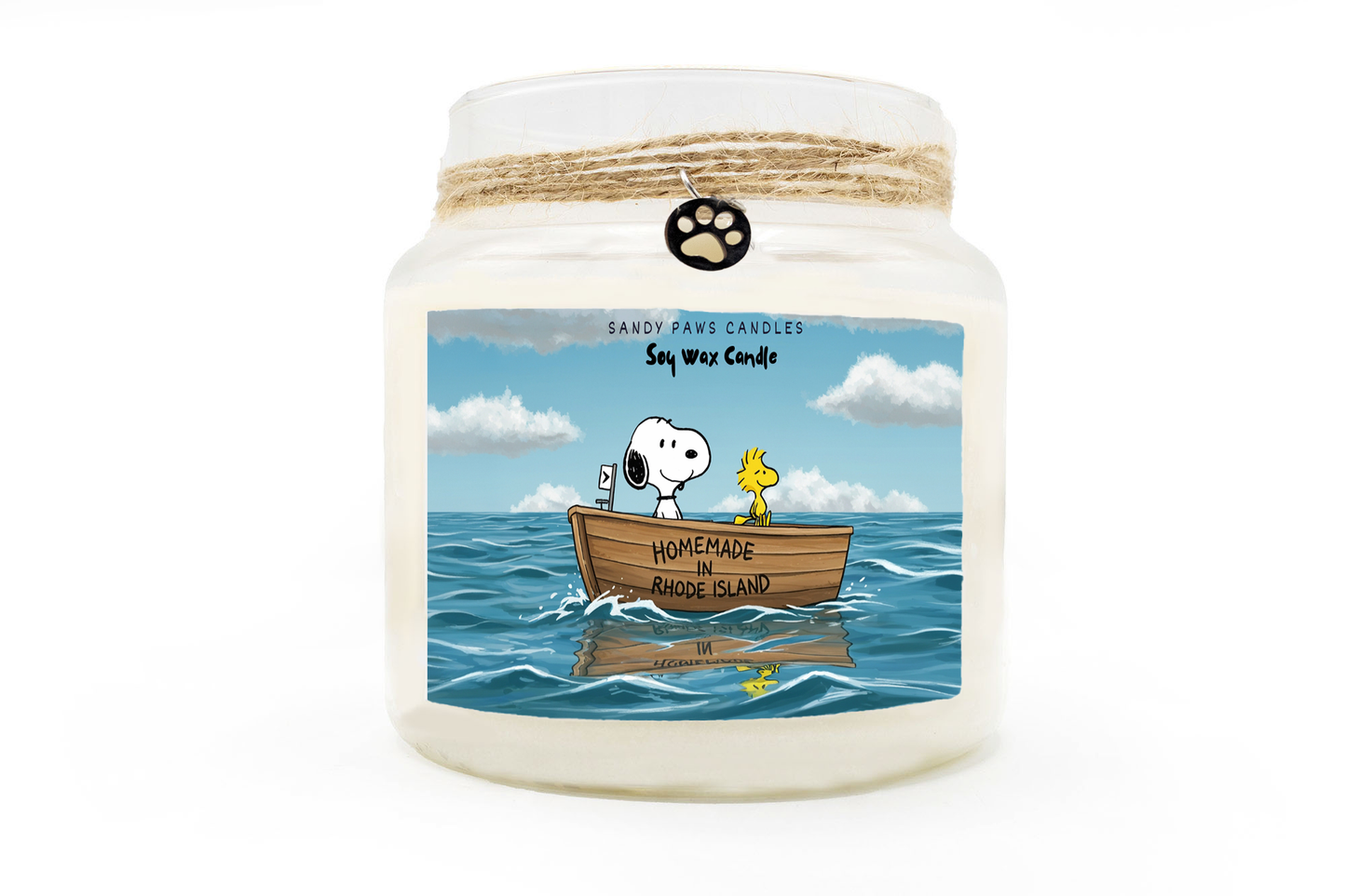 Snoopy in a Boat - Soy Wax Candle - Paraffin Free, Phthalate Free, Snoopy friendly!