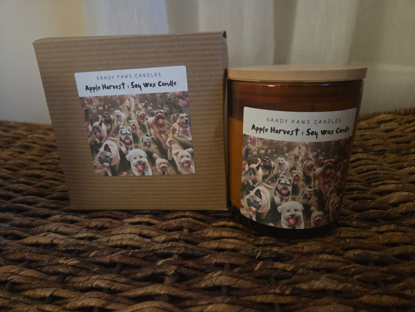 Amber Jar - Dog-Lovers Fall Collection - Soy Wax Candle - SALE