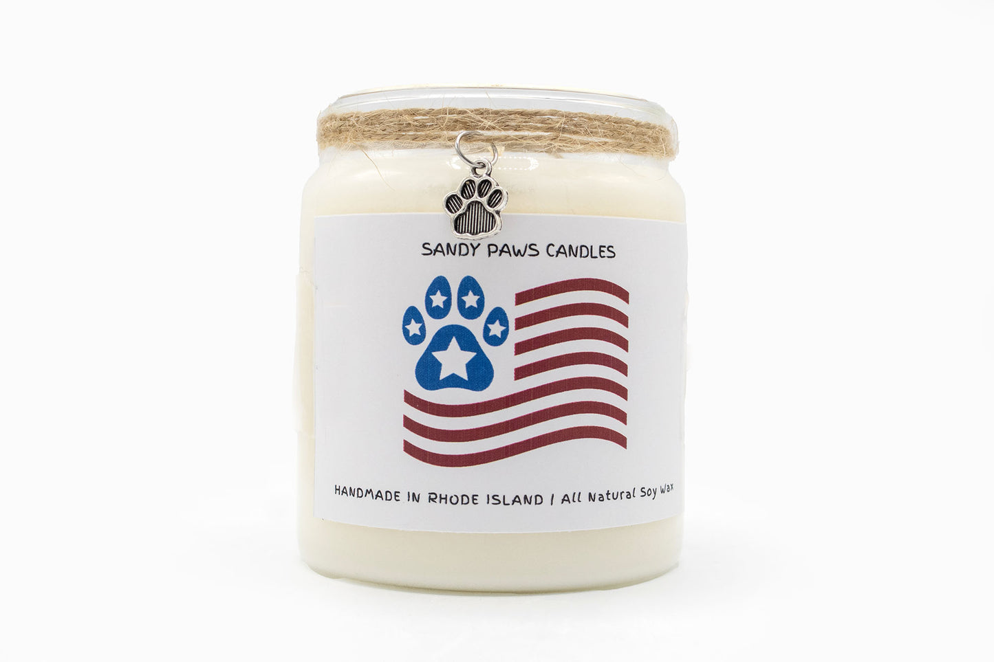 Patriotic Soy Wax Candle - "Flag Paw"