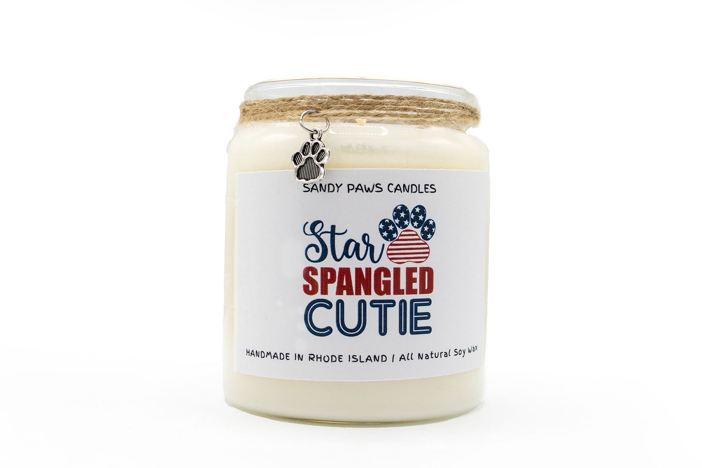 Patriotic Soy Wax Candle - "Star Spangled Cutie"