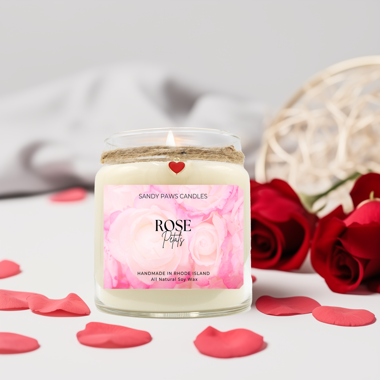 Valentine's Day Collection - Rose Petals Soy Wax Candle