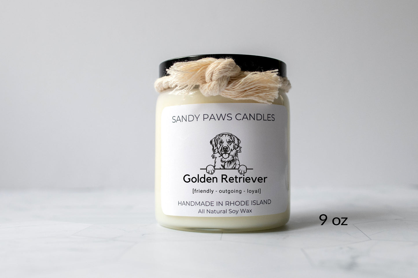 Dog Breeds Soy Wax Candle - Golden Retriever