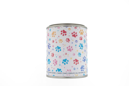 Dog Lover - Paint Can Candle - colorful paws