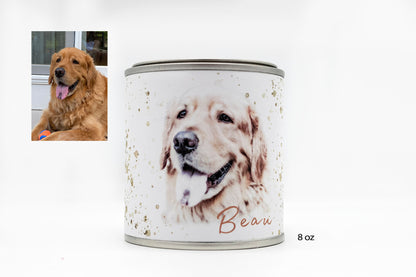 Custom Pet Photo - Paint Can Candle