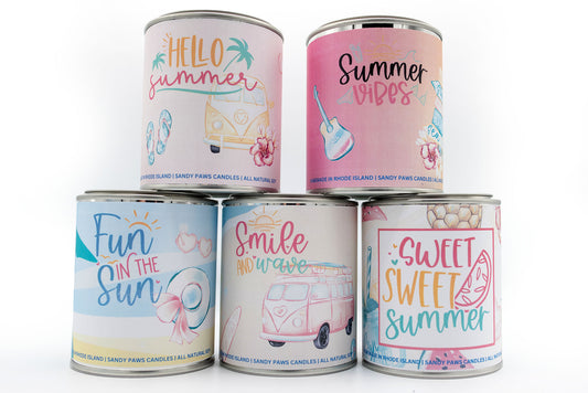 BUNDLE - Summer Sensation Bundle Box - Paint Can Soy Wax Candle (5 total)