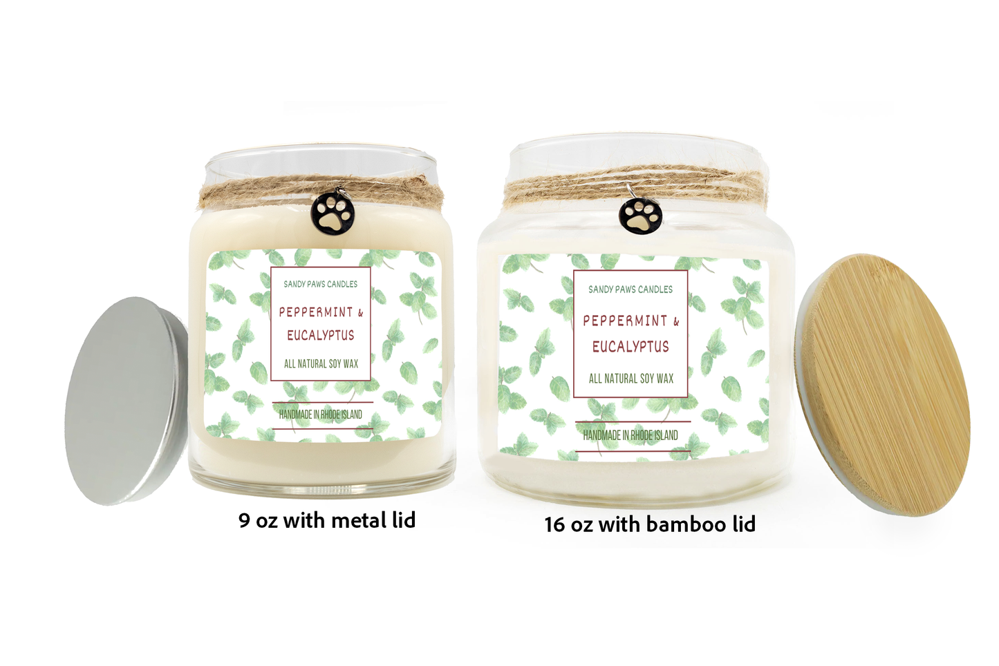 Peppermint & Eucalyptus Soy Wax Candle