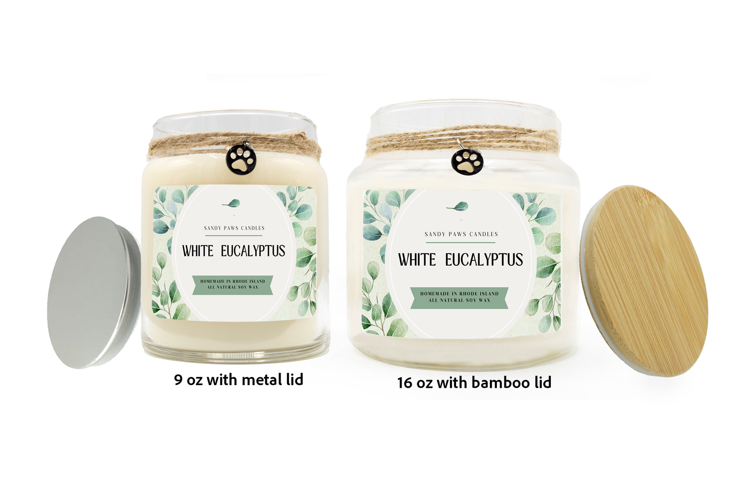 White Eucalyptus Soy Wax Candle