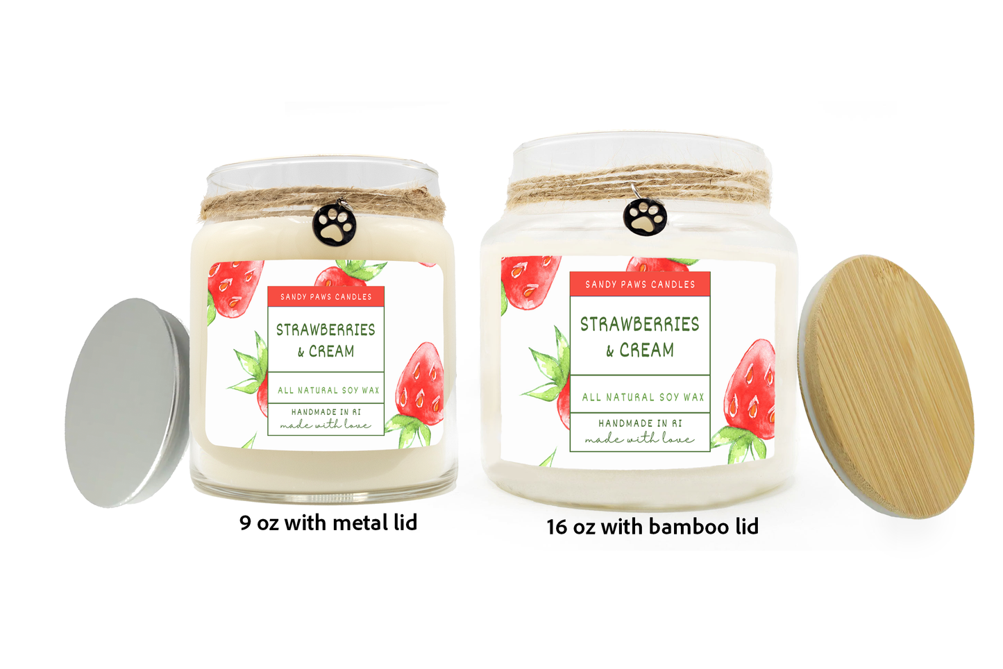 Strawberries and Cream Soy Wax Candle