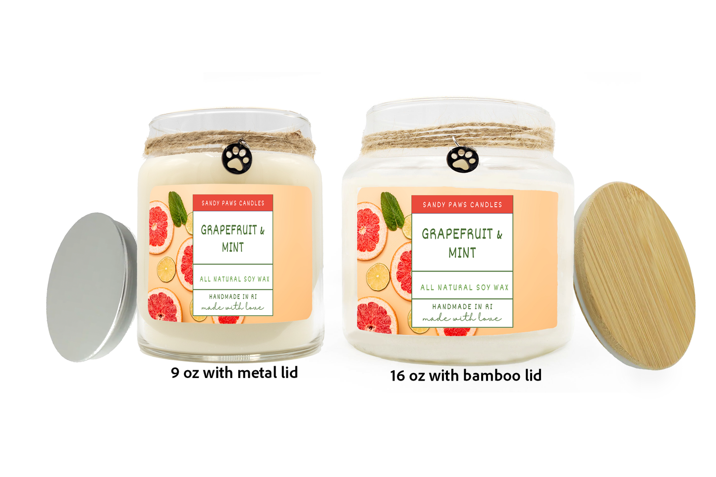 Grapefruit & Mint Soy Wax Candle
