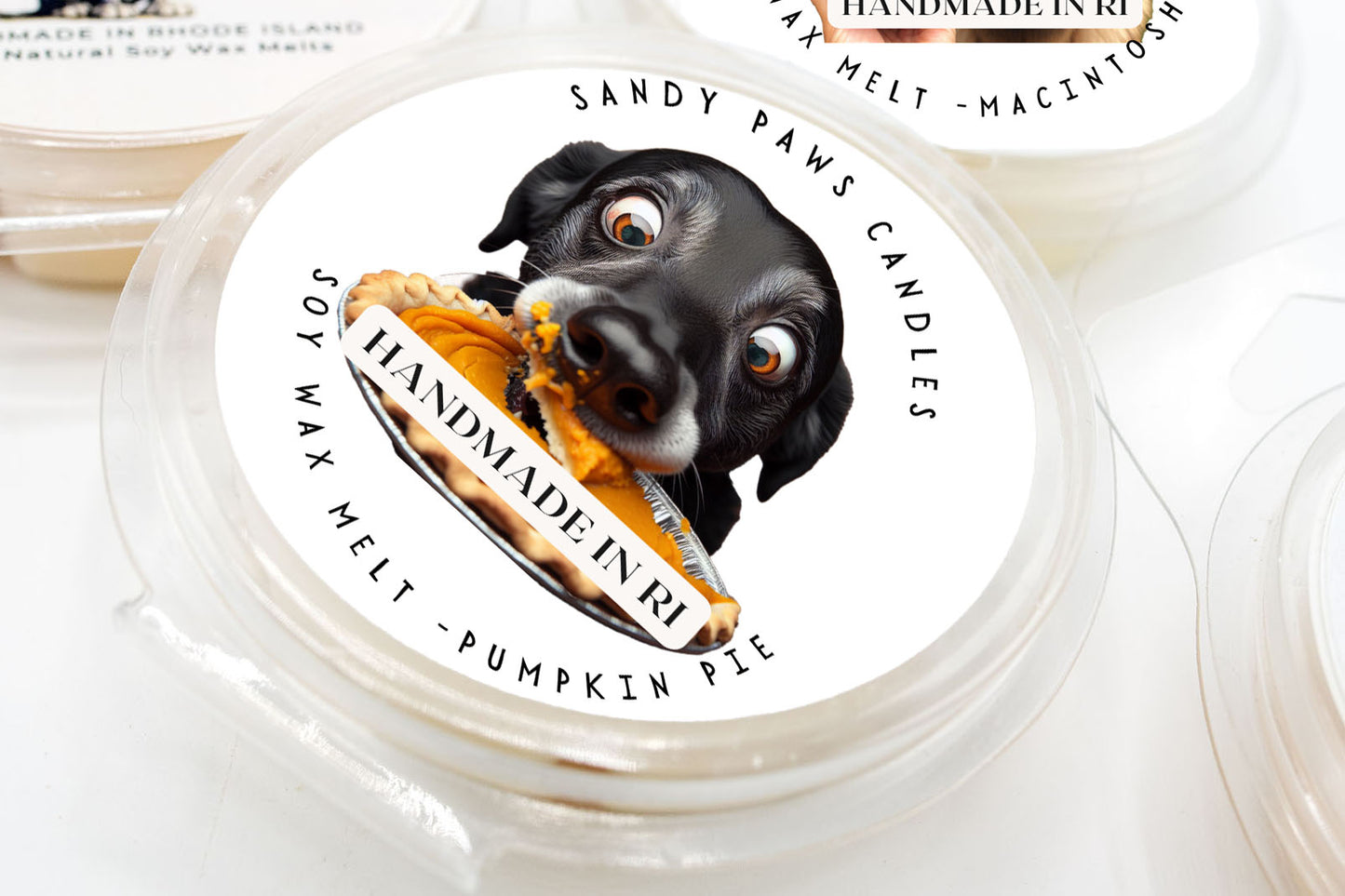 Clamshell Quirky Dog Label - Soy Wax Melts