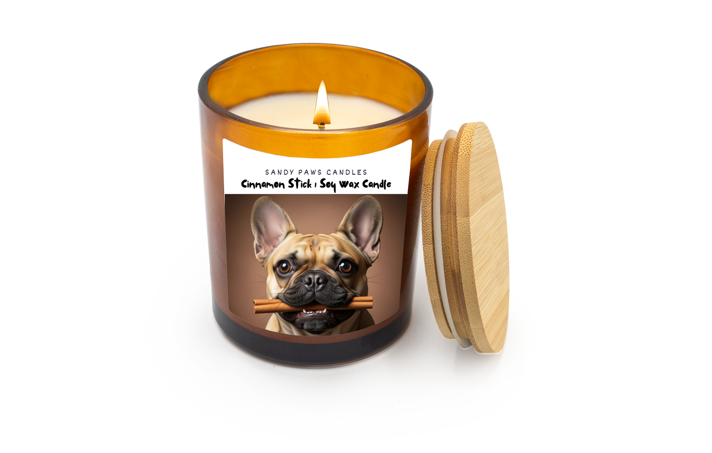 CINNAMON STICK - Amber Jar - Dog-Lovers Fall Collection - Soy Wax Candle - paraffin-free, phthalate-free