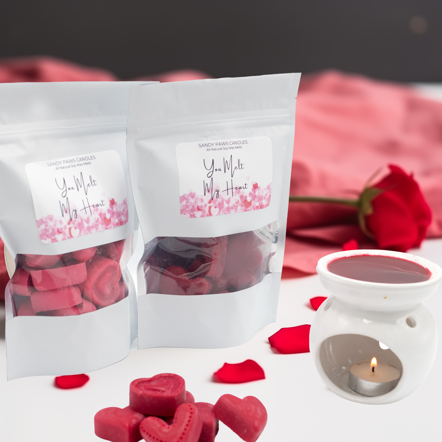 Heart-Shaped Soy Wax Melts
