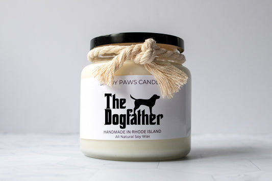 Dog Dad Soy Wax Candle - "The Dog Father (with dog)"