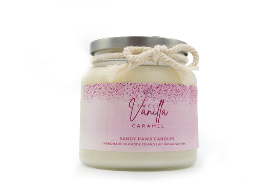 Sweet Vanilla Caramel Soy Wax Candle