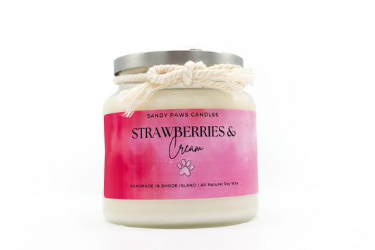 Strawberries and Cream Soy Wax Candle