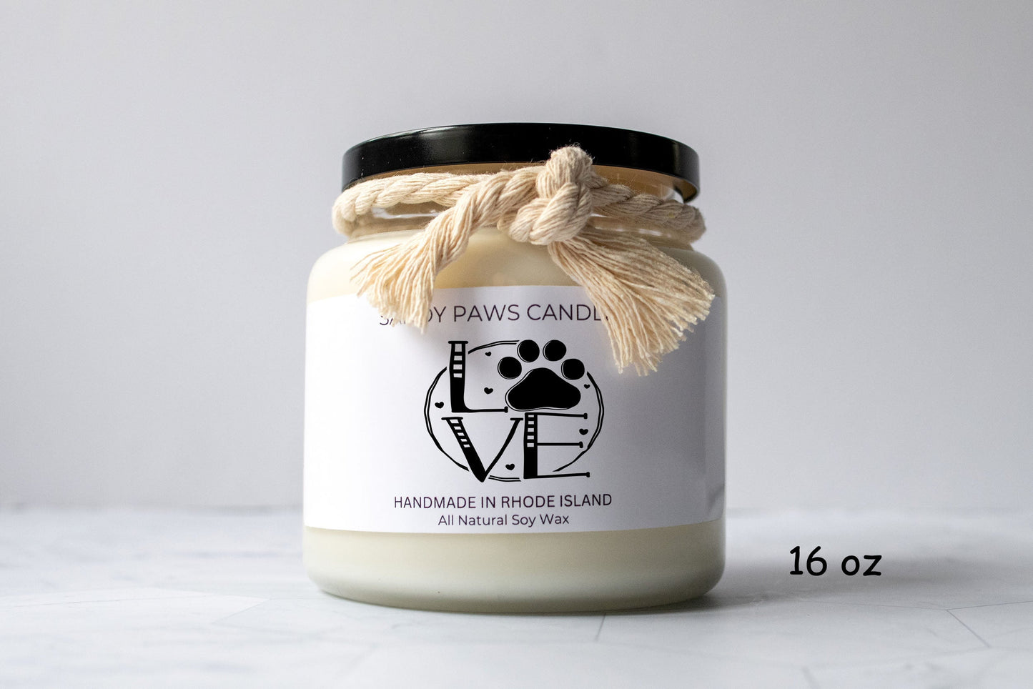 Dog Lover Soy Wax Candle - "LOVE" - Fundraiser