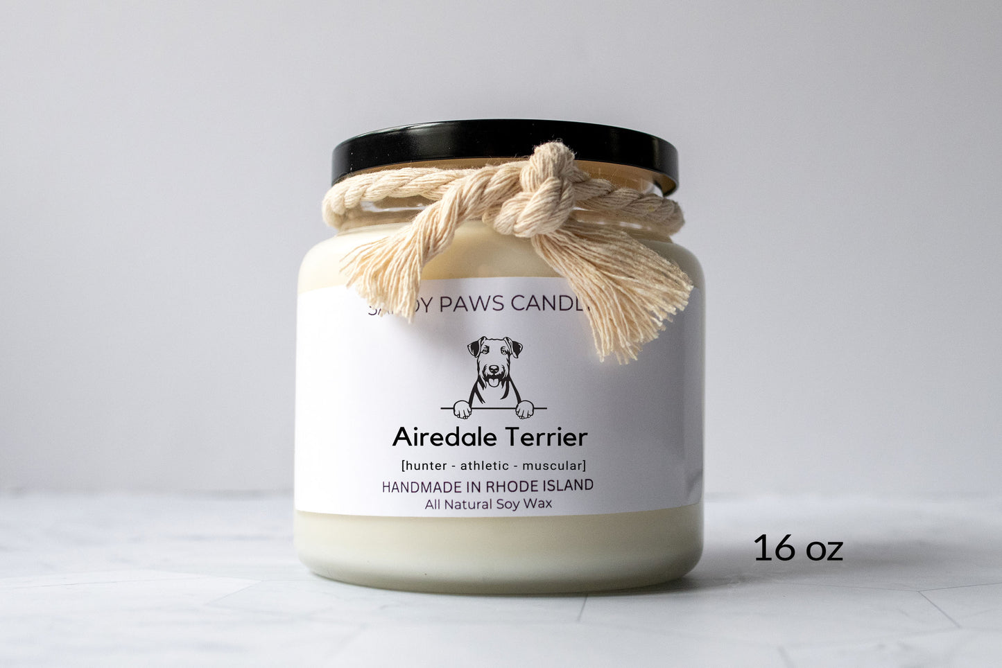 Dog Breeds Soy Wax Candle - Airedale Terrier