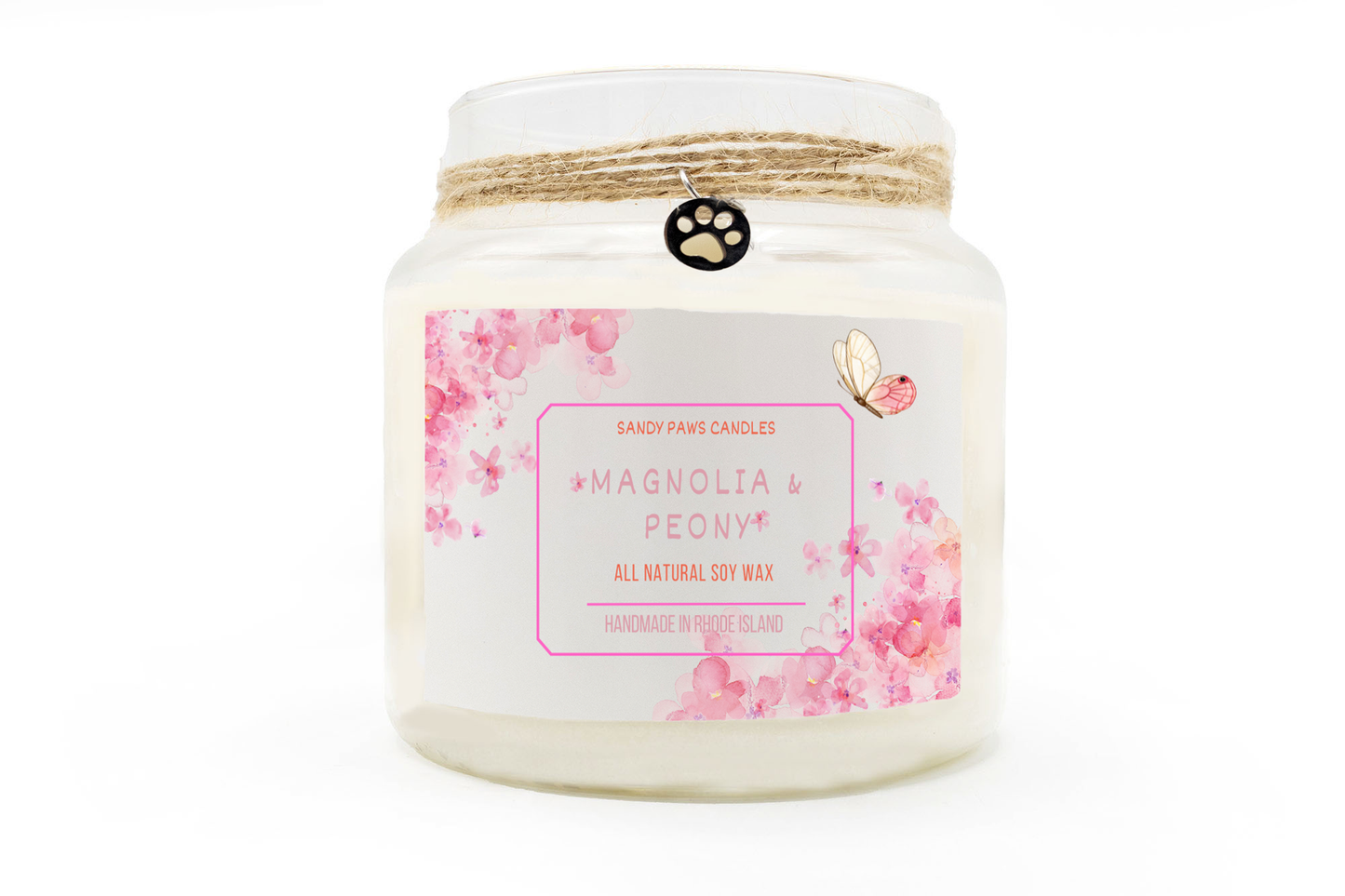 Magnolia and Peony Soy Wax Candle