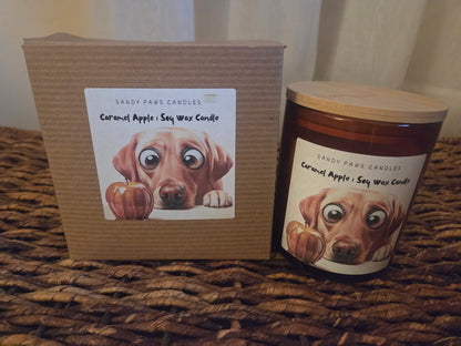Amber Jar - Dog-Lovers Fall Collection -  Soy Wax Candle - SALE