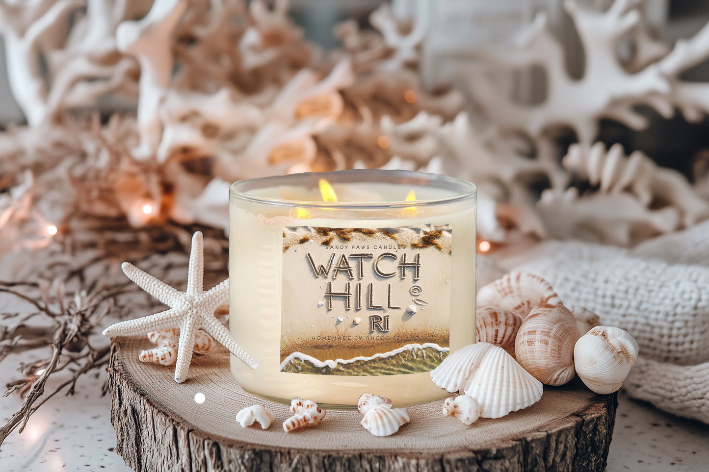 Watch Hill Collection - Beach Surf - Soy Wax Candle -  Paraffin Free, Phthalate Free