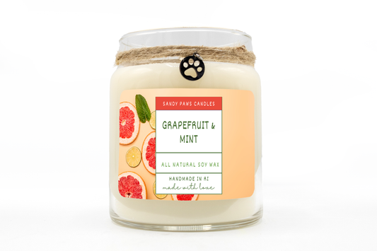 Grapefruit & Mint Soy Wax Candle