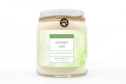 Coconut Lime Soy Wax Candle