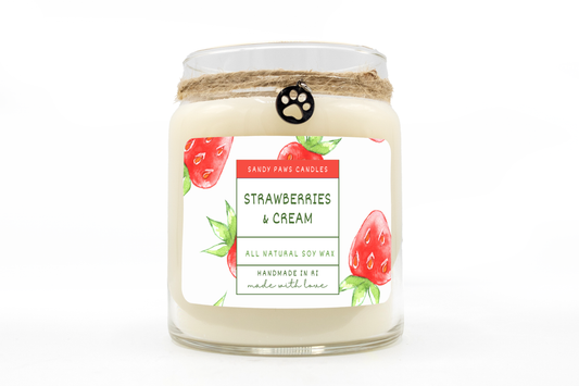 Strawberries and Cream Soy Wax Candle