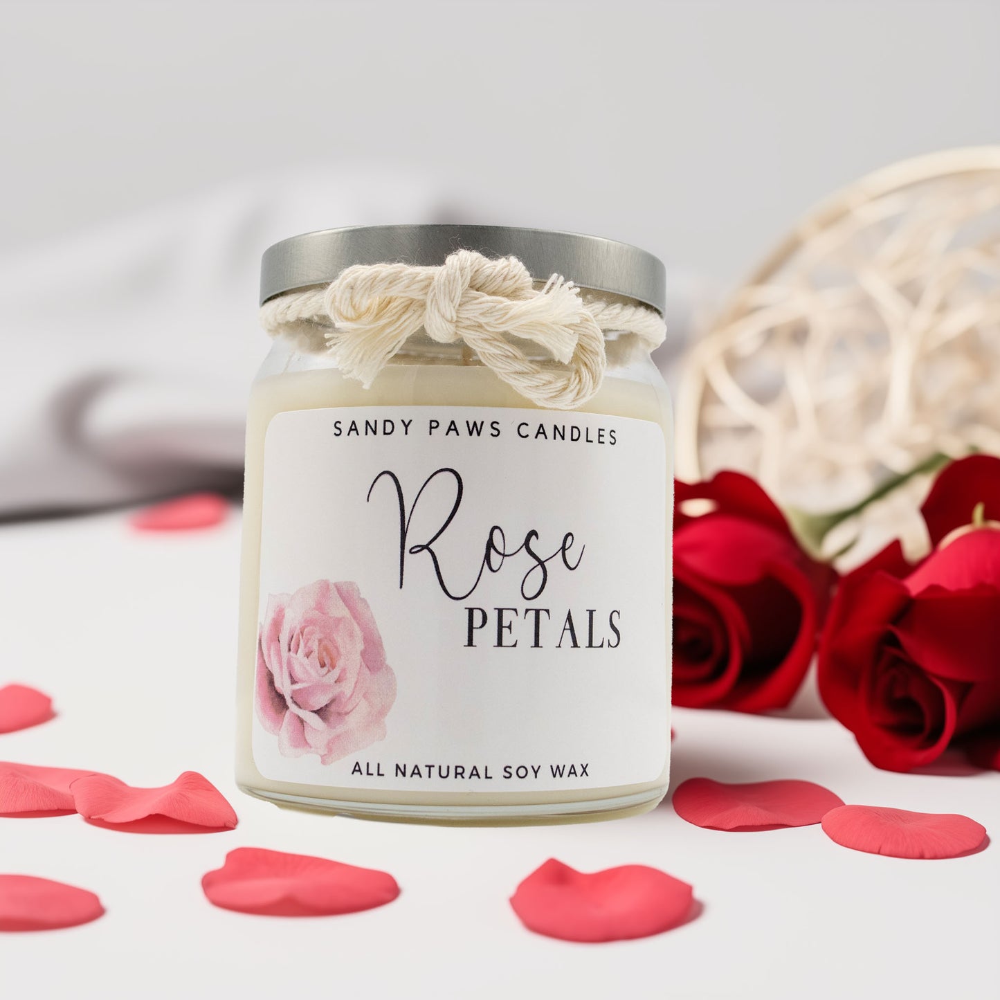 Valentine's Day Collection - Rose Petals Soy Wax Candle