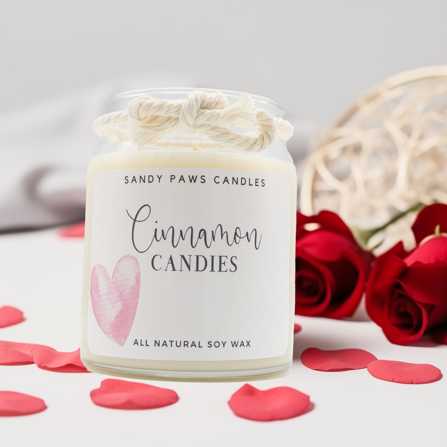 Valentine's Day Collection - Cinnamon Candies Soy Wax Candle