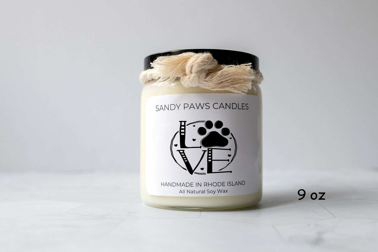 Dog Lover Soy Wax Candle - "LOVE" - Fundraiser