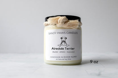 Dog Breeds Soy Wax Candle - Airedale Terrier