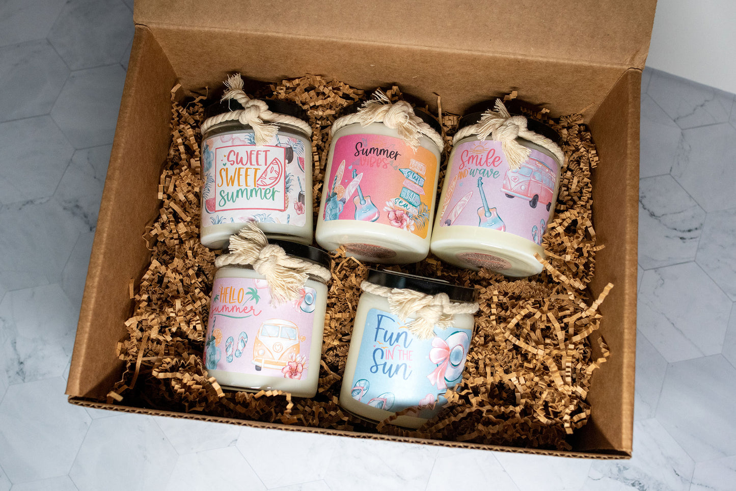 BUNDLE -  Summer Sensation Bundle Box - Jar candles (5 total)