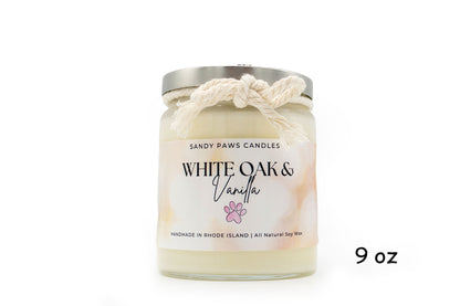 White Oak & Vanilla Soy Wax Candle