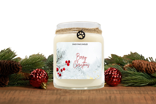 Happy Holiday Soy Wax Candle - "Berry Christmas"