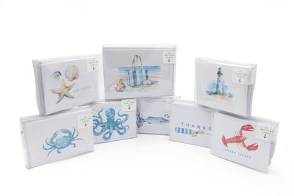 Nautical Themed Greeting Cards - A Collection of 10 Greeting Cards and Envelopes