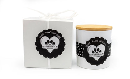 GIFT BOX - White Tumbler - Dog Lover - All Natural Soy Wax Candle - paraffin-free, phthalate-free, pet friendly