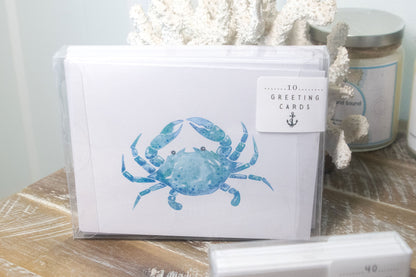 Nautical Themed Greeting Cards - A Collection of 10 Greeting Cards and Envelopes