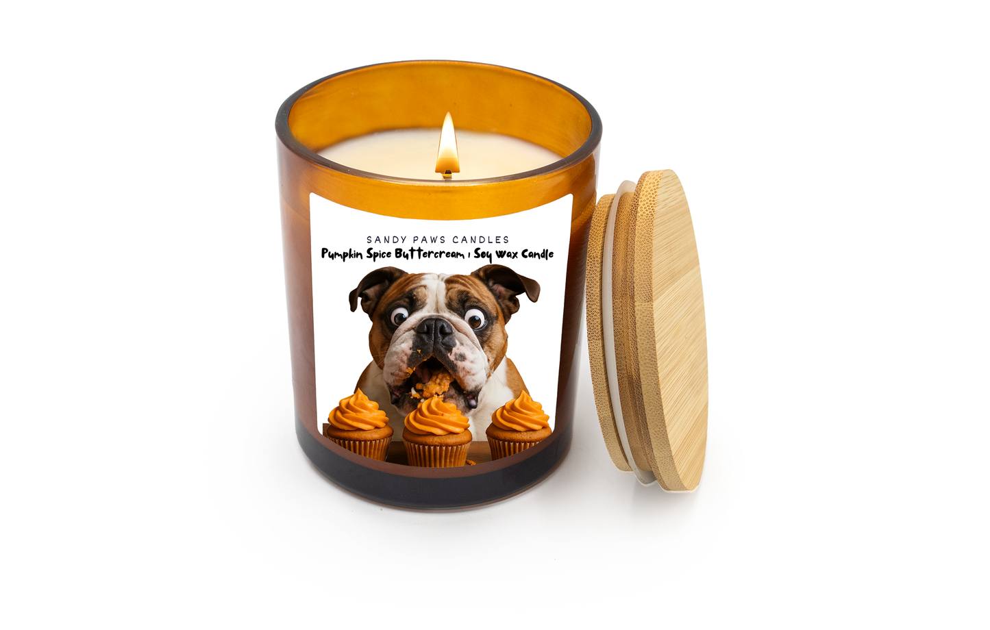 PUMPKIN SPICE BUTTERCREAM - Amber Jar - Dog-Lovers Fall Collection -  Soy Wax Candle - paraffin-free, phthalate-free