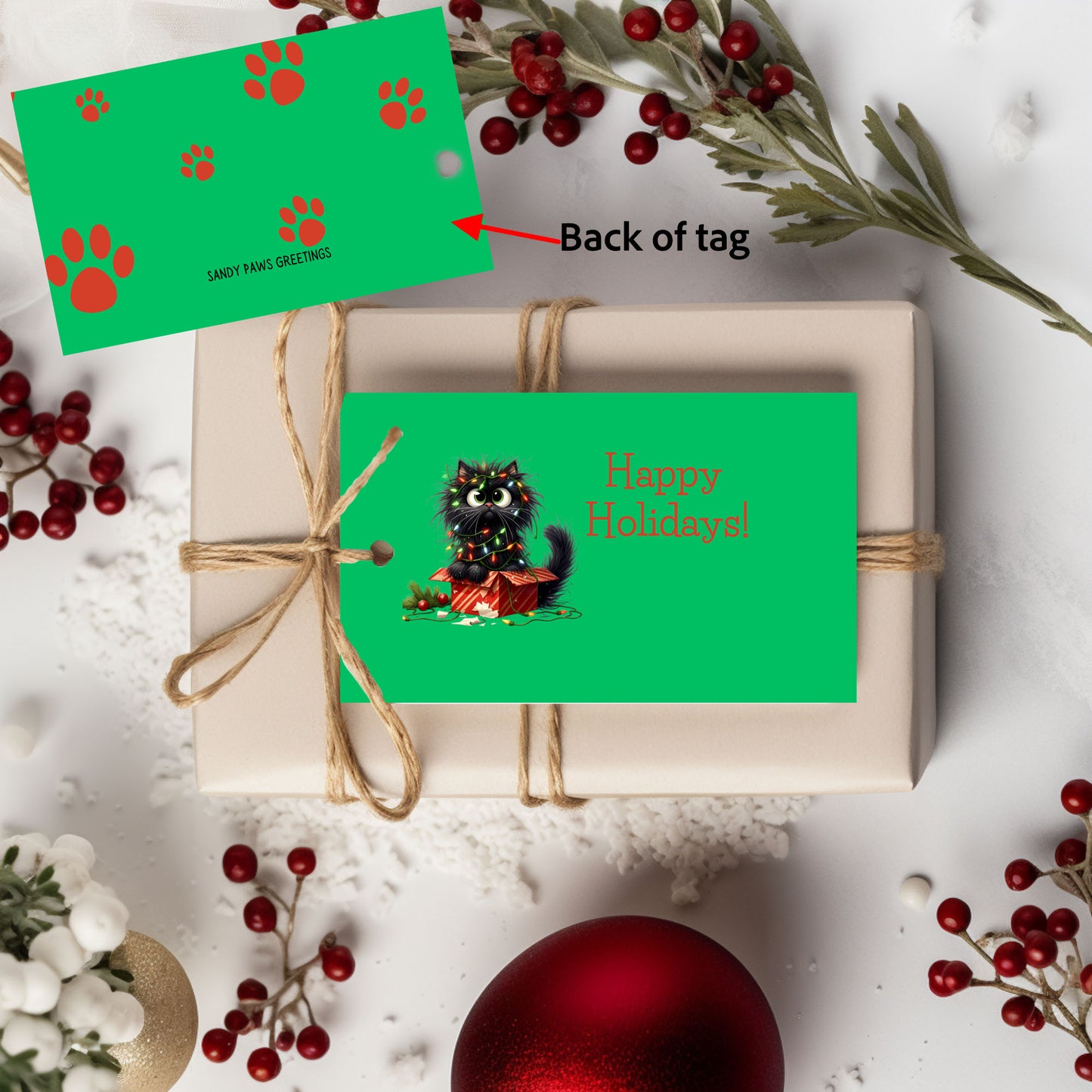 Holiday Gift Tags - Dog and Cat Themed