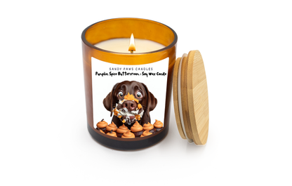 PUMPKIN SPICE BUTTERCREAM - Amber Jar - Dog-Lovers Fall Collection -  Soy Wax Candle - paraffin-free, phthalate-free