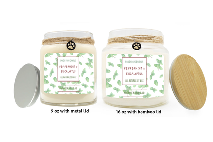 Peppermint & Eucalyptus  Soy Wax Candle