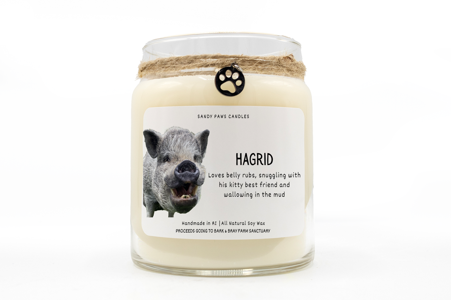 HAGRID - Bark & Bray Farm Sanctuary - Soy Wax Candle - Fundraiser