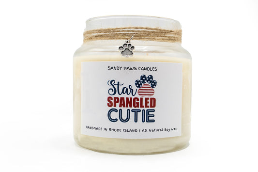 Patriotic Soy Wax Candle - "Star Spangled Cutie"