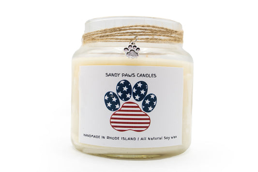 Patriotic Soy Wax Candle - "Dog Flag"