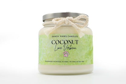 Coconut Lime Verbena Soy Wax Candle