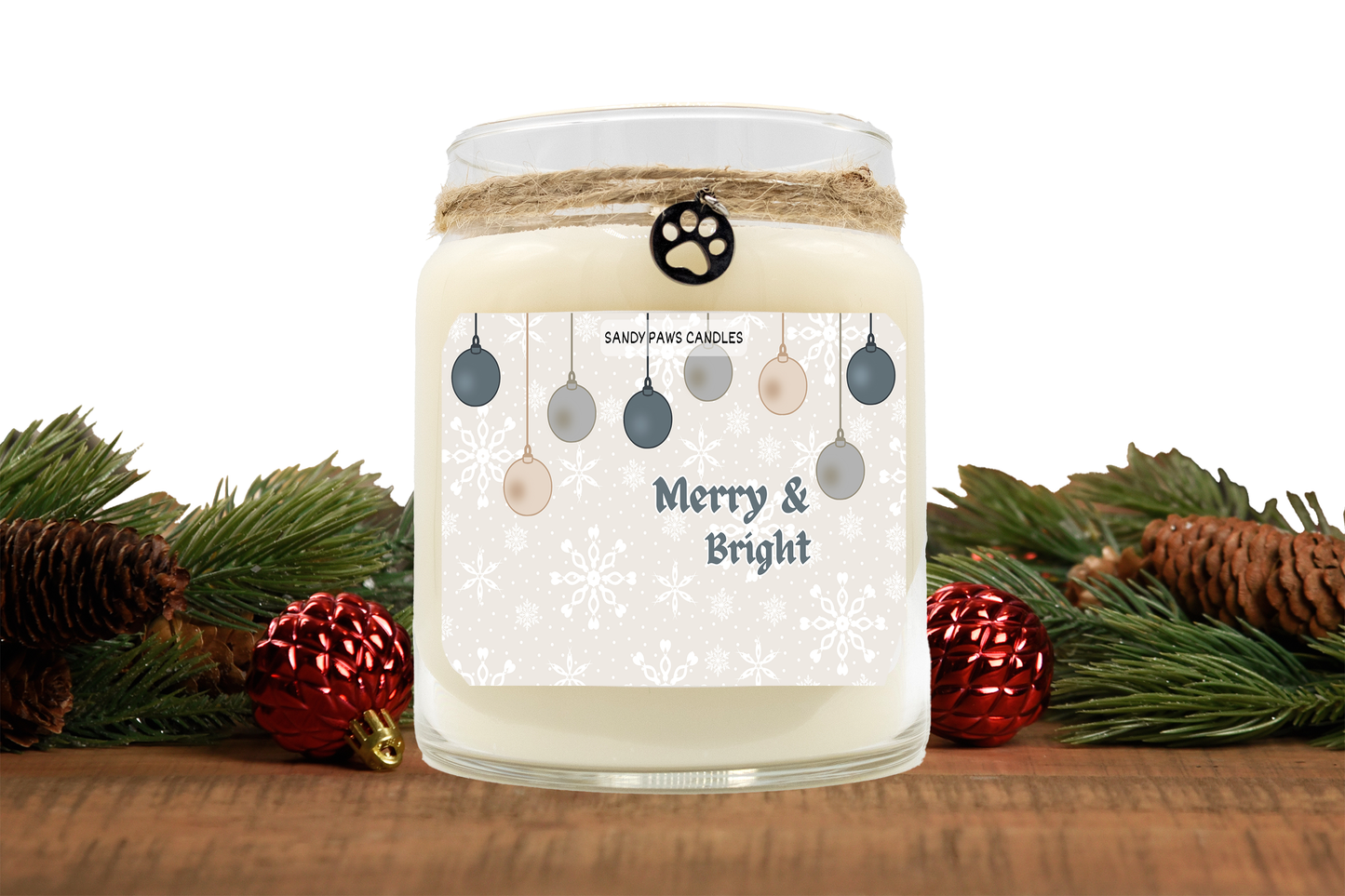 Happy Holiday Soy Wax Candle - "Merry & Bright"