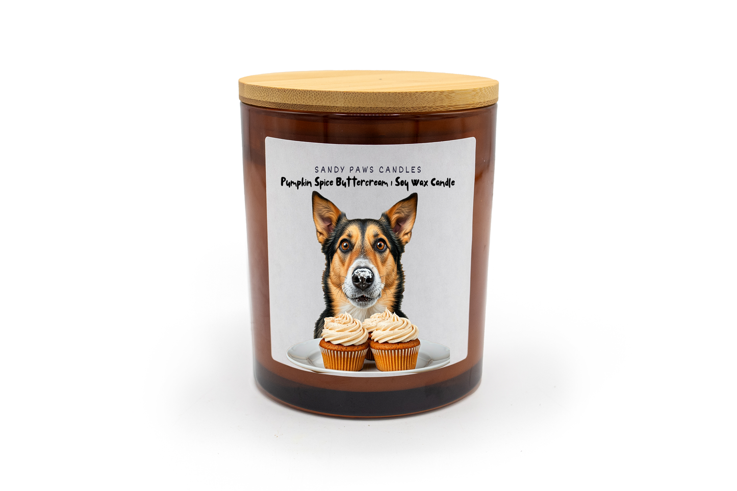 PUMPKIN SPICE BUTTERCREAM - Amber Jar - Dog-Lovers Fall Collection -  Soy Wax Candle - paraffin-free, phthalate-free