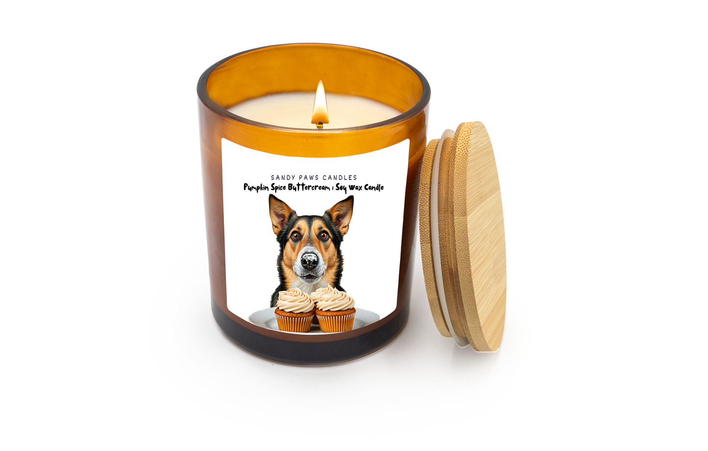 PUMPKIN SPICE BUTTERCREAM - Amber Jar - Dog-Lovers Fall Collection -  Soy Wax Candle - paraffin-free, phthalate-free