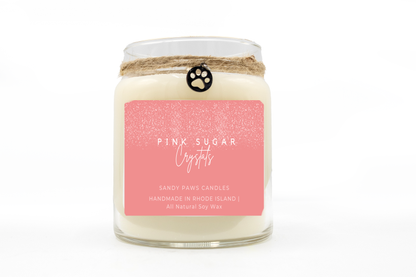 Pink Sugar Crystals Soy Wax Candle